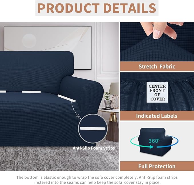 Easy-Going 100% Waterproof Chair Couch Cover, Dual Waterproof Sofa Cover