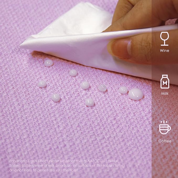 BALCONY & FALCON Rectangle Tablecloth Washable Wrinkle Resistant and Water