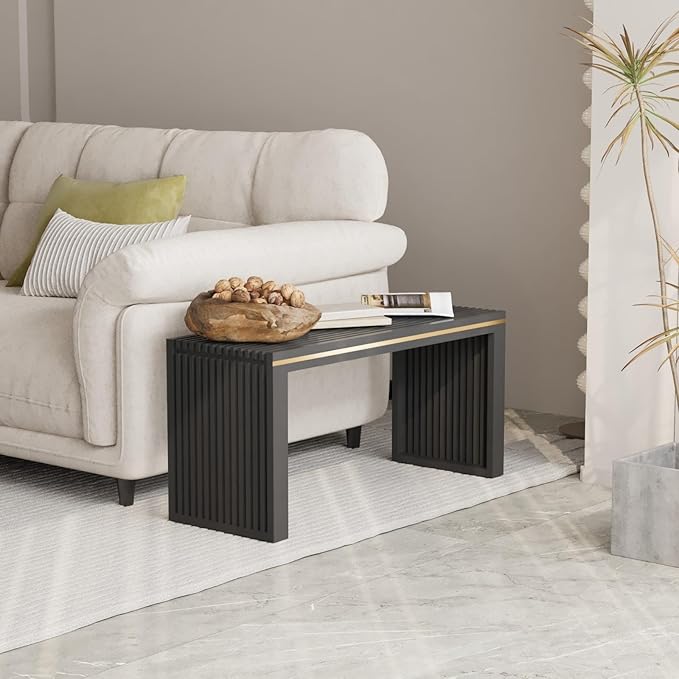 Bamboo Indoor Long Dining Bench, Outdoor Modern Wood Benches 35 Inch Bamboo