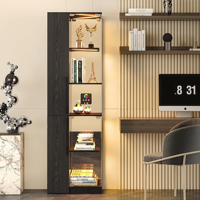 VersionTECH. Glass Display Cabinet