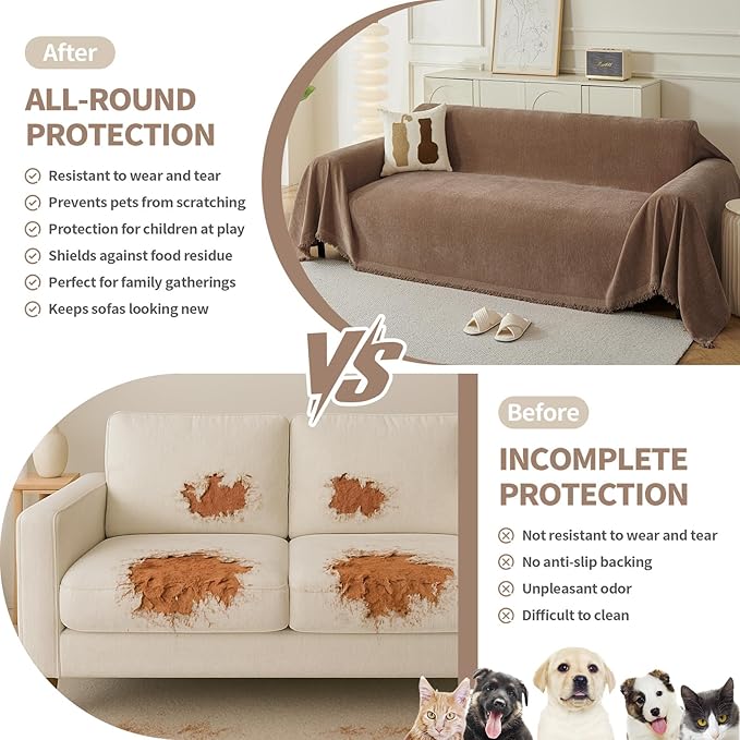 Armchair Couch Cover for Dogs 1 Cushion, Washable Recliner Covers Sofa Protector