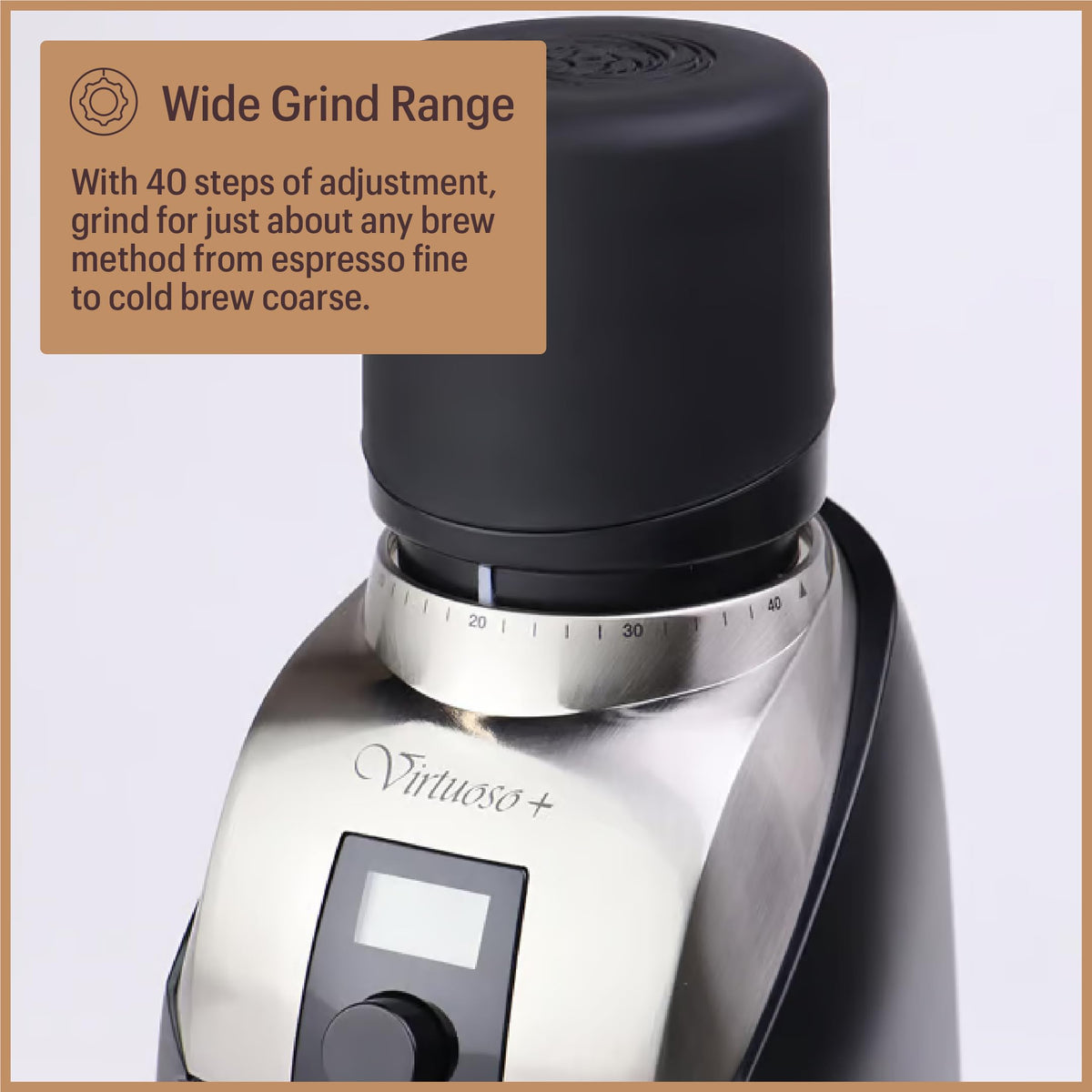 Baratza Virtuoso+ Coffee Grinder ZCG587BLK, Black