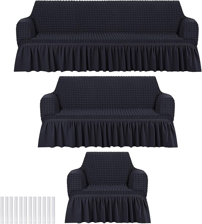 Fanfanwin 3 Pcs Sofa Slipcover Set