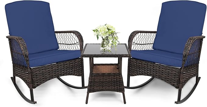 LEVELEVE Patio Furniture Set Outdoor Rattan Chair Wicker Sofa Garden