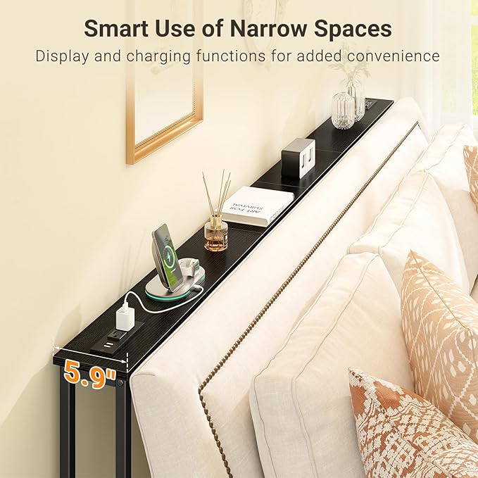 ELYKEN 94.5" Narrow Console Sofa Table