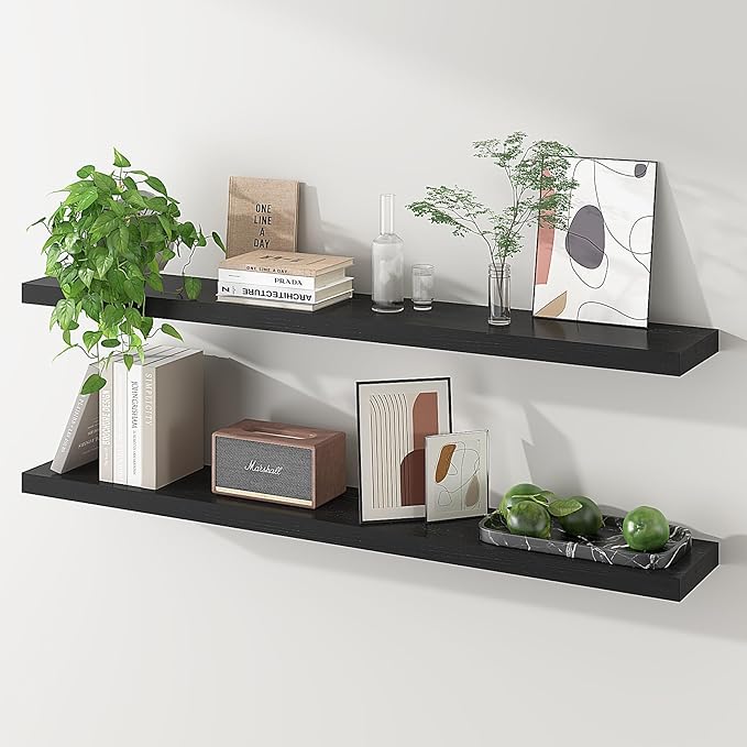 SAUMONIERES 48 Inch Floating Wall Shelves