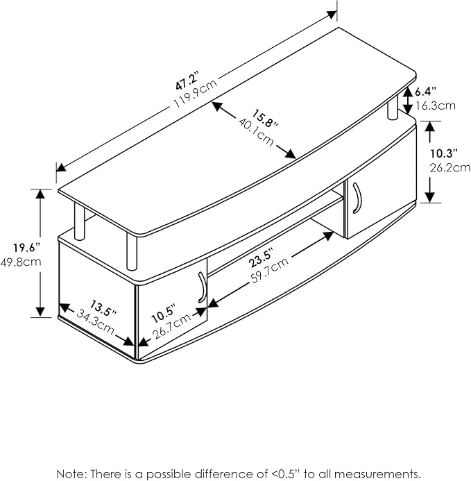 Furinno Jaya Entertainment Center Stand Unit/TV Desk