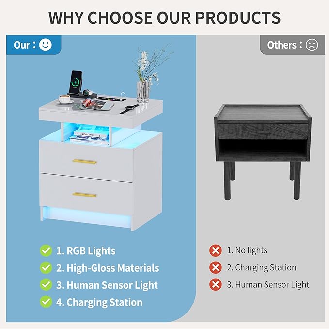 Smart Night Stand Set of 2