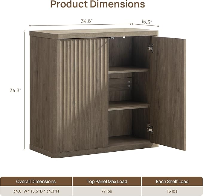 SICOTAS Buffet Cabinet with Storage 138.4" Sideboard Accent Modern Credenza
