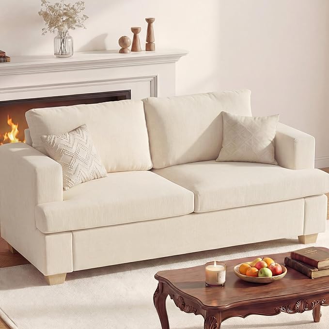 Apicizon 63" Loveseat Sofa Couch, Cloud Couch Lounge Sofa
