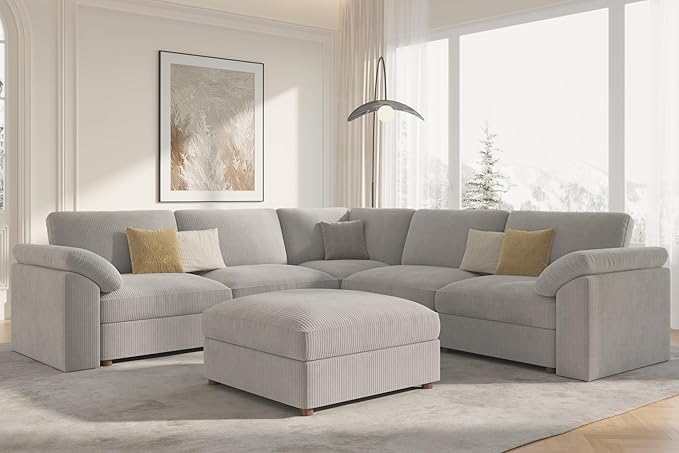 EASE MOOSE Oversized Sectional Modular Sofa, L Shape Sectional Couch