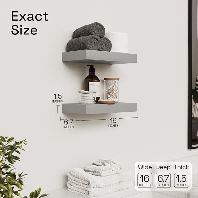 BAOBAB WORKSHOP Wood Floating Shelves