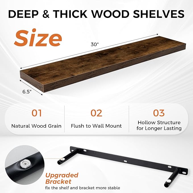Fun Memories Floating Shelves for Wall, Floating Shelf for Living Room