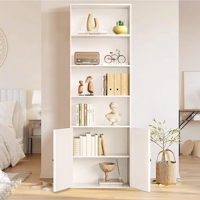 Bookshelf, 6-Tier Floor Bookcase