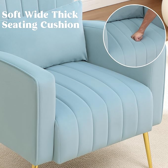 Modern Accent Chair Upholstered Living Room Chair, High Back Arm Chair