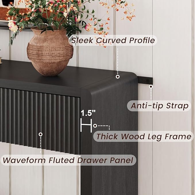 FATORRI Console Entryway Table, Modern Sofa Table