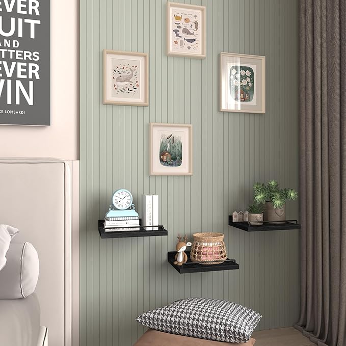 RYOFOBETTO Small Floating Shelf, 6X9 Inches Farmhouse Wall Shelves
