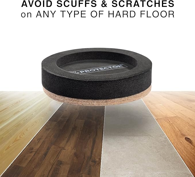 Felt Furniture Sliders for Hardwood Floors X-PROTECTOR 8 PCS 3 ½”