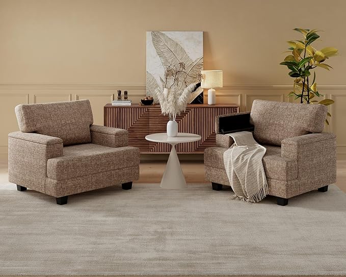 Rexulqo Oversized Accent Chair Set of 2, Large Armchair