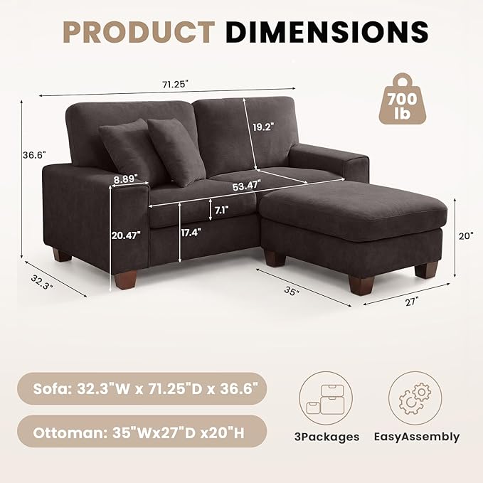 DOPEDIO L-Shaped Sectional Sofa