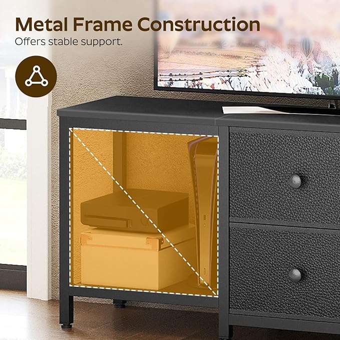 YATINEY TV Stand for TVs up to 55", Entertainment Center