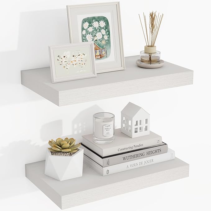 Acovy 16 Inch Floating Shelves, Wooden Shelves