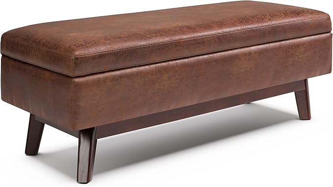 SIMPLIHOME Owen Rectangular Storage Ottoman