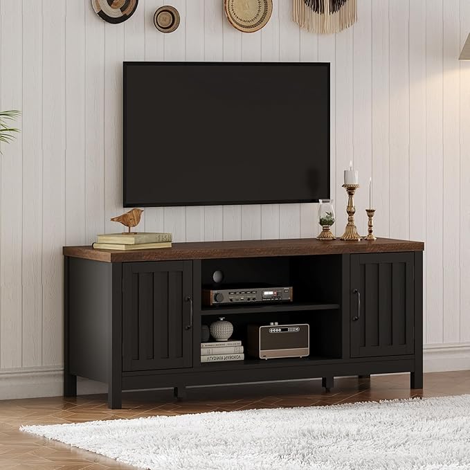 ChooChoo Farmhouse TV Stand for Televisions up to 55 inches, Entertainment