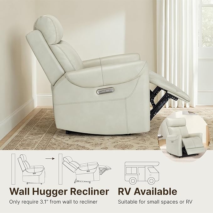 KISLOT Leather Recliner Chair Set of 2, Wall Hugger RV Recliners