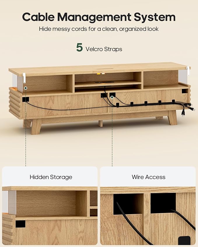 HAUOMS 59" TV Stand for Living Room