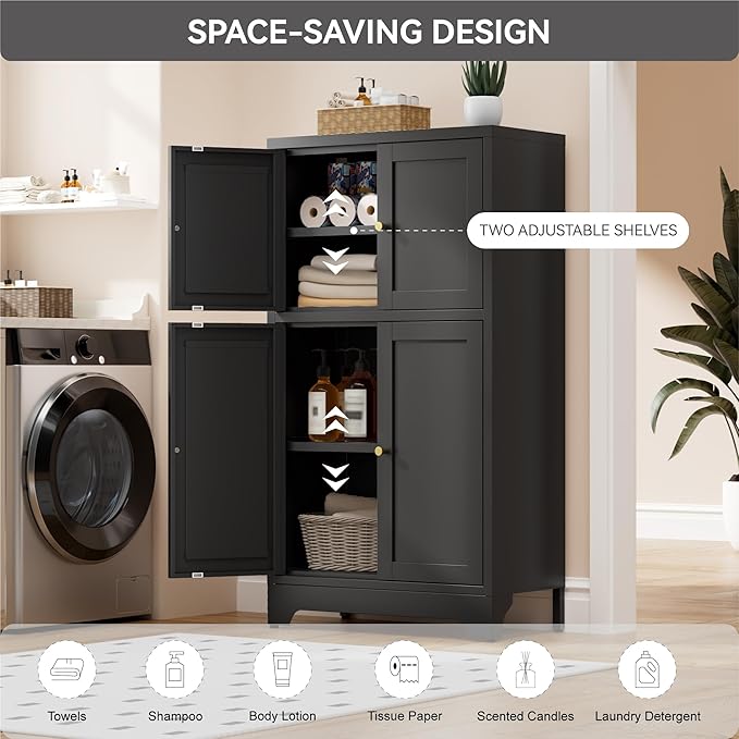 Bevivog Black Metal Locker Cabinet