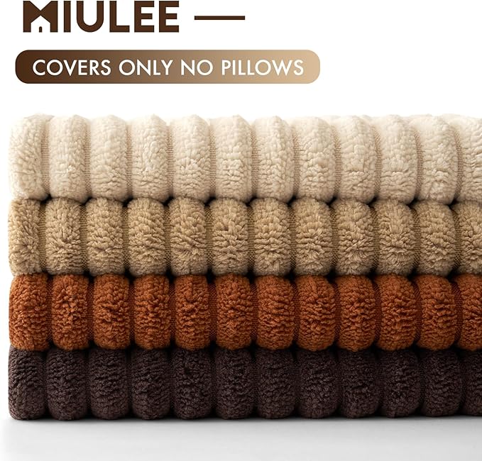 MIULEE Boho Farmhouse Throw Pillow Covers 18x18 Inch Set of 4 Rustic Mordern