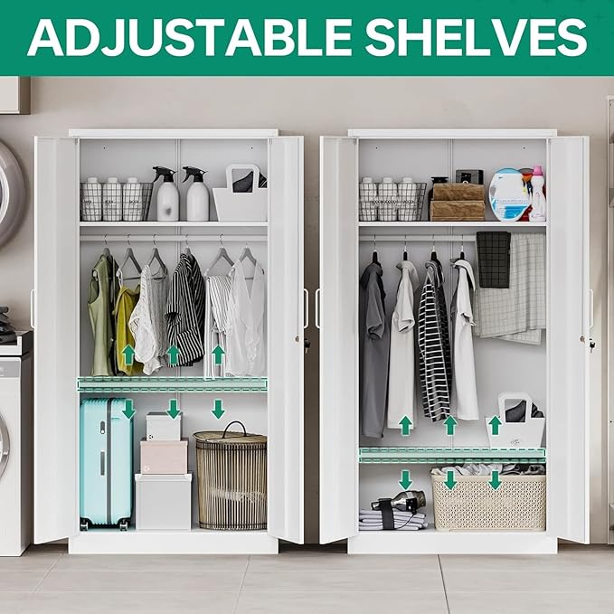 Letaya Metal Wardrobe Cabinets
