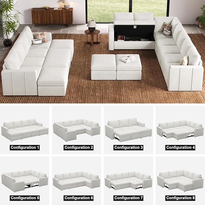 Belffin Modular Sectional Sleeper Sofa