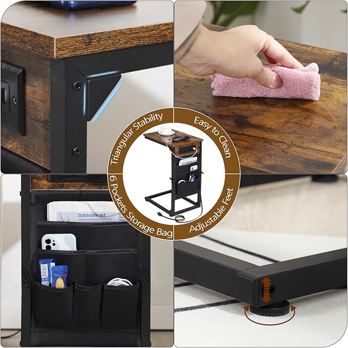 AMHANCIBLE C Shaped End Table