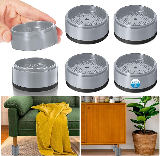 Bed Risers 1 inch, 2 inch, 3 inch, 4 inch Heavy Duty, Adjustable Furniture Riser
