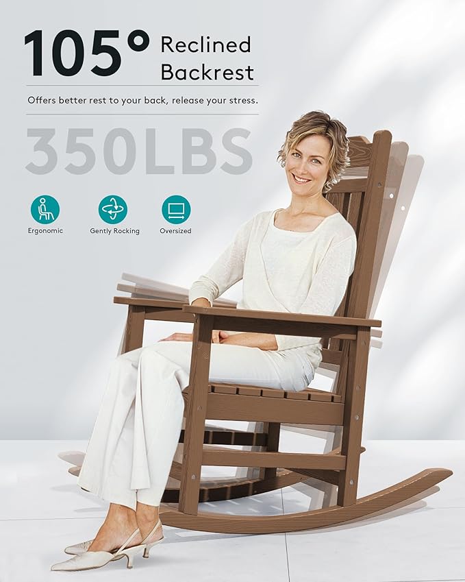 SERWALL HDPE Outdoor Rocking Chair