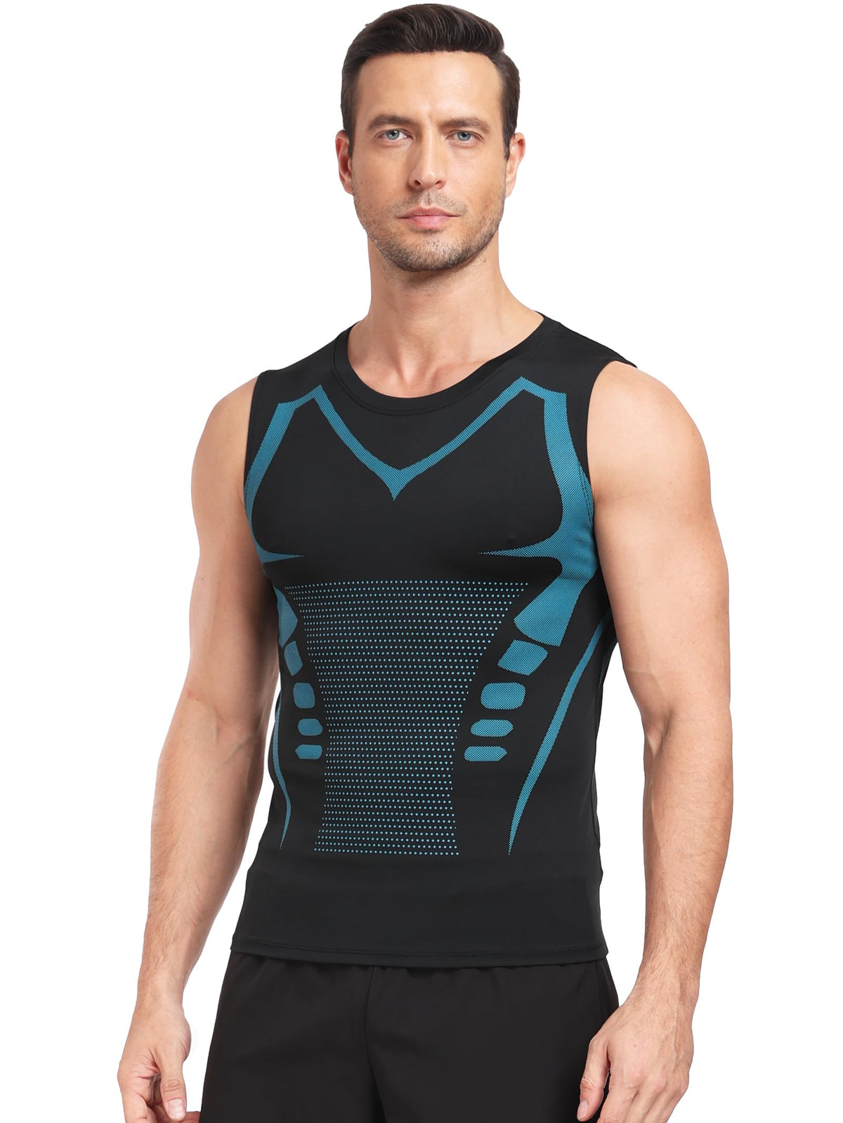 Mens Tank Tops,Sport Running Dry Fit Gym Shirt, Wicking Athletic Mesh Breathable Muscle Tee Workout Sleeveless Shirts