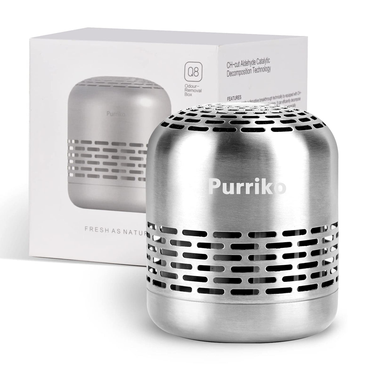 Purriko Refrigerator Deodorizer,Lasts up to 10 Years,Refrigerator Odor Eliminator,Fridge Deodorizer,More Effective Than Baking Soda Bamboo Air Purifying Bags