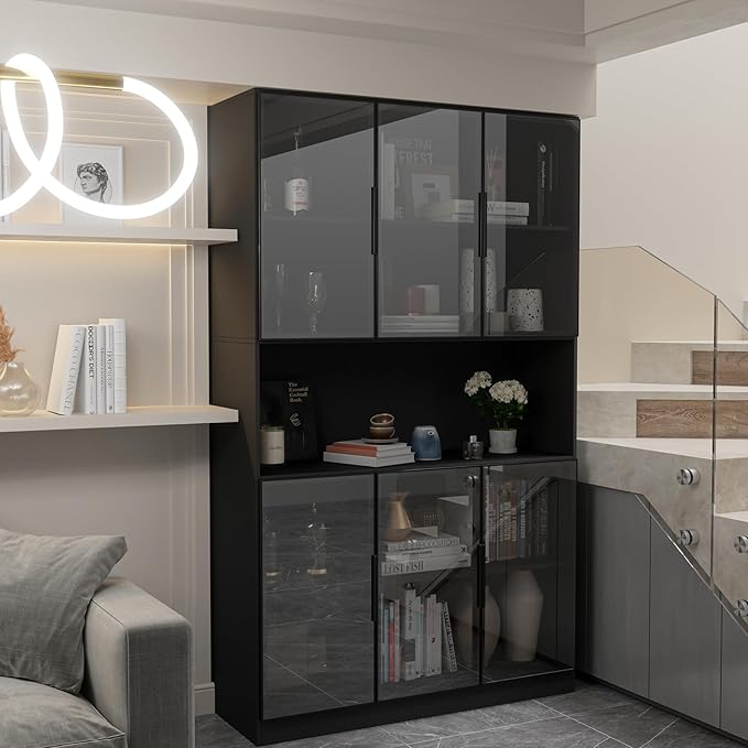 Mekminop Glass Doors Display Cabinet
