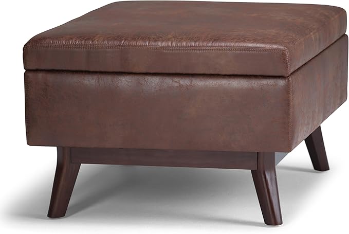 SIMPLIHOME Owen Coffee Table Storage Ottoman