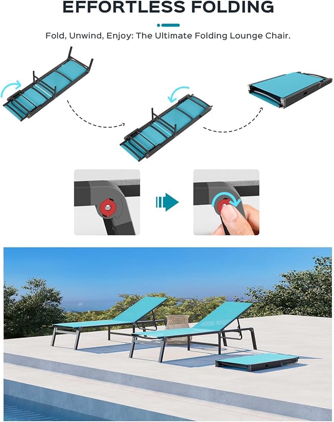 Aluminum Chaise Lounge Ourdoor
