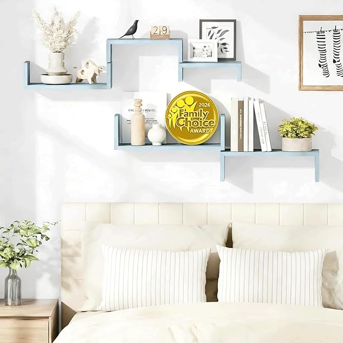 SRIWATANA Floating Shelves for Wall, Wall Shelves for Bathroom, Living Room