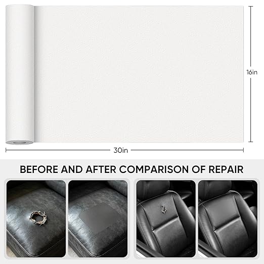 Leather Repair Tape, 16 x 30 Inches Self Adhesive Leather Repair Patch，Leather
