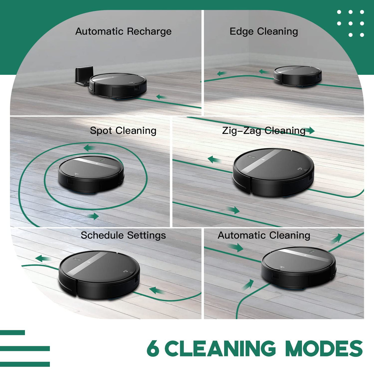 Kilgone Robot Vacuum and Mop Combo - WiFi/Alexa/App, Robotic Vacuum Cleaner, Ultra-Slim & Quiet, Tangle-Free, Auto Recharge, Multi-Surface Cleaning, Cleans Carpets, Hard Floors & Pet Hair Efficiently
