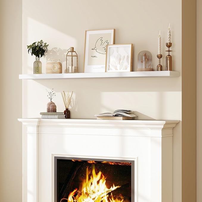 Fun Memories 66 Inch Fireplace Mantel Shelf