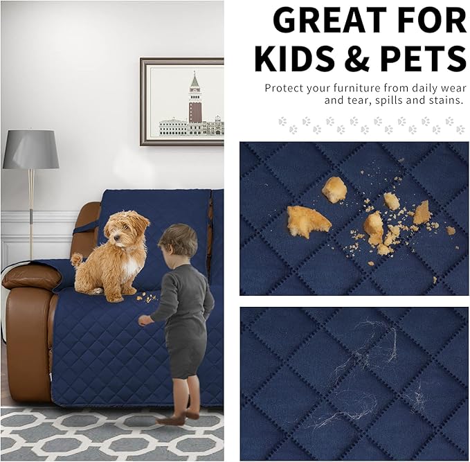 Easy-Going Loveseat Recliner Cover, Reversible Couch Cover