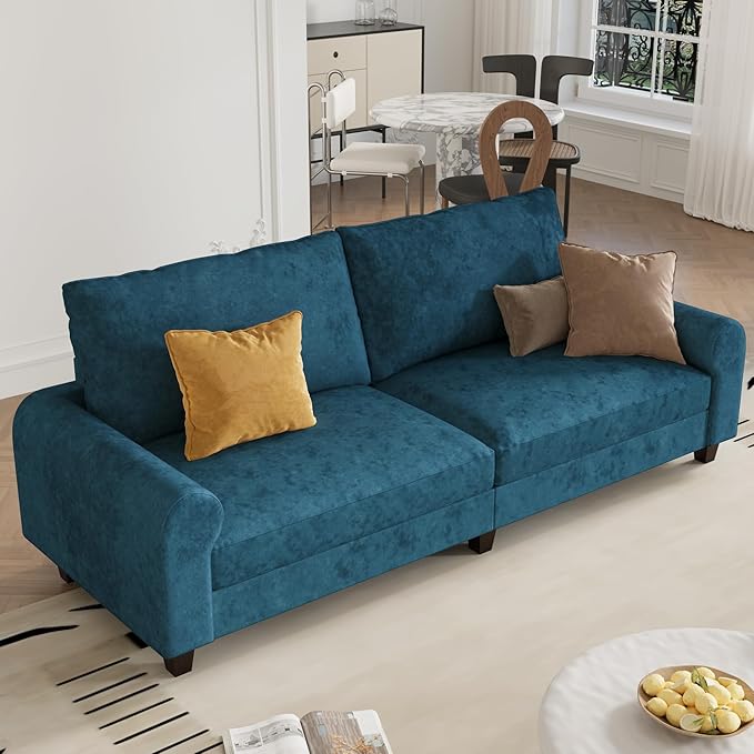 EASE MOOSE 70.6" Velvet Loveseat Sofa, Soft Deep Seat Couches