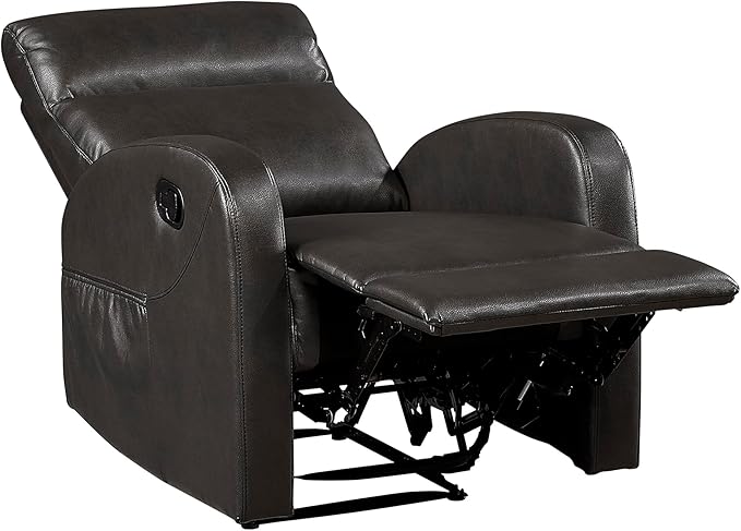Lexicon Manual Recliner Chair, Faux Leather Reclining Chair, Wall Hugger
