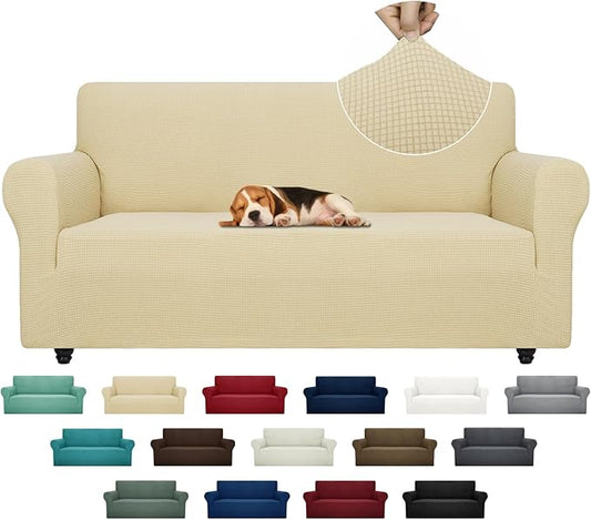 ZNSAYOTX Super Stretch Couch Cover Universal Sofa Covers